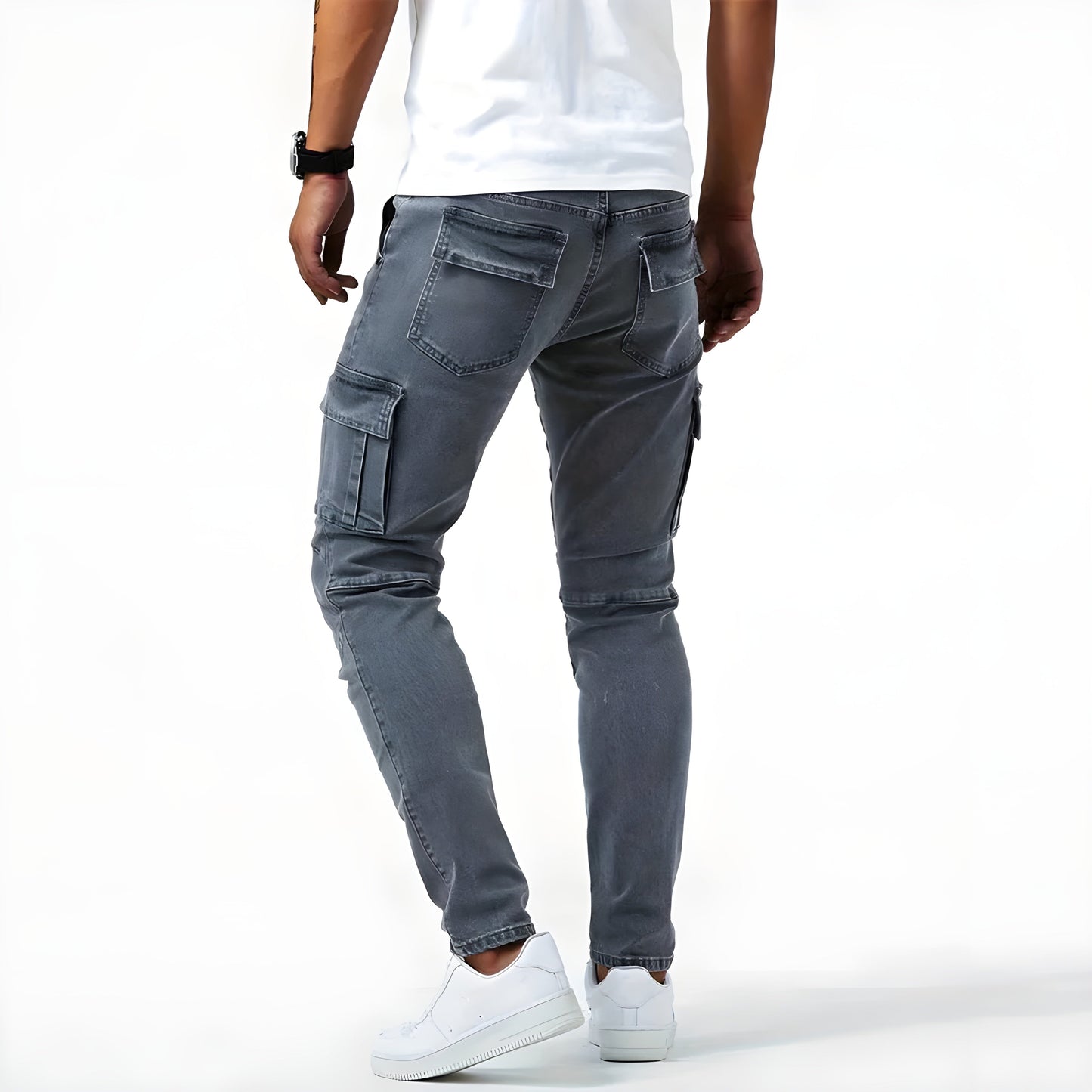 Samuel™ | מכנסי קארגו דנים מתוחים