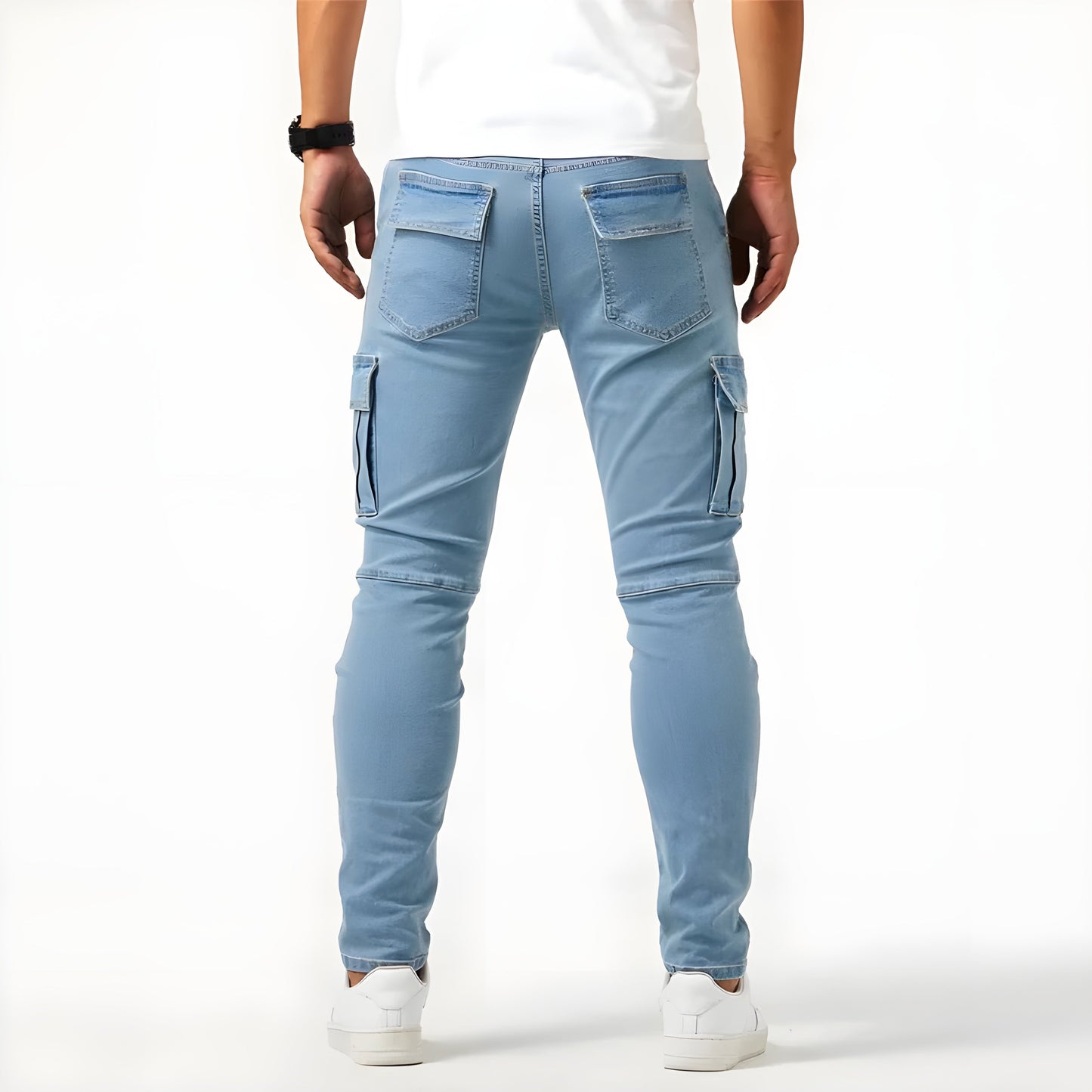 Samuel™ | מכנסי קארגו דנים מתוחים