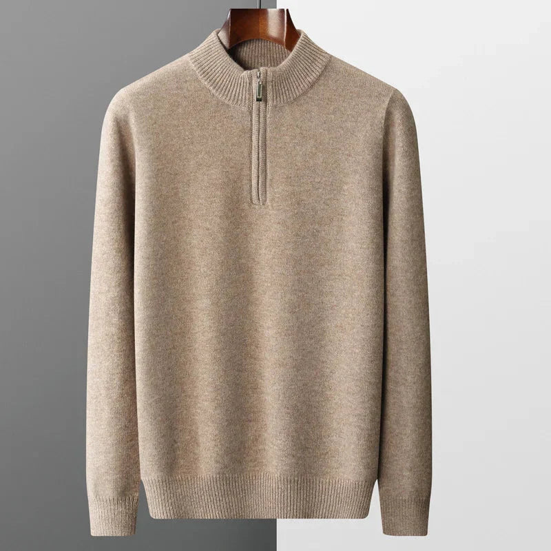 Strickpullover - Halber Reißverschluss vorne & schnelle Halsanpassung