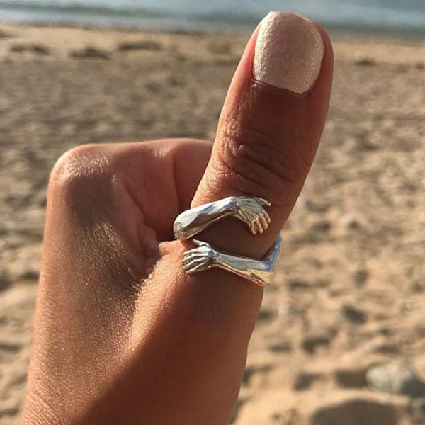 טבעת חיבוק מתכונת מכסף איכותי